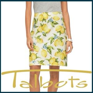 Talbots Cotton Canvas A-Line Lemon Blossom Skirt (4P)
